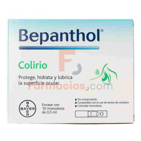BEPANTHOL COLIRIO ESTERIL MONODOSIS  0.5 ML10